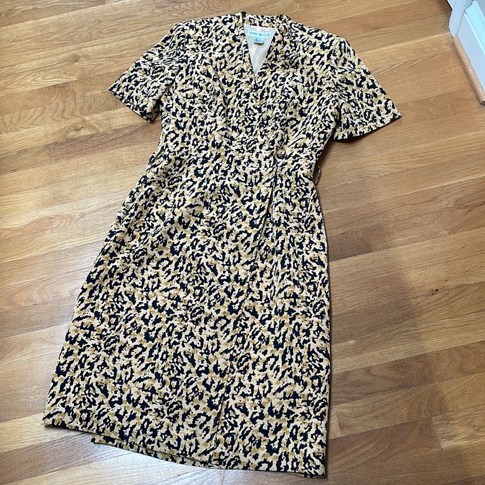 Vintage Emily Reger Silk Wrap Dress Size 10